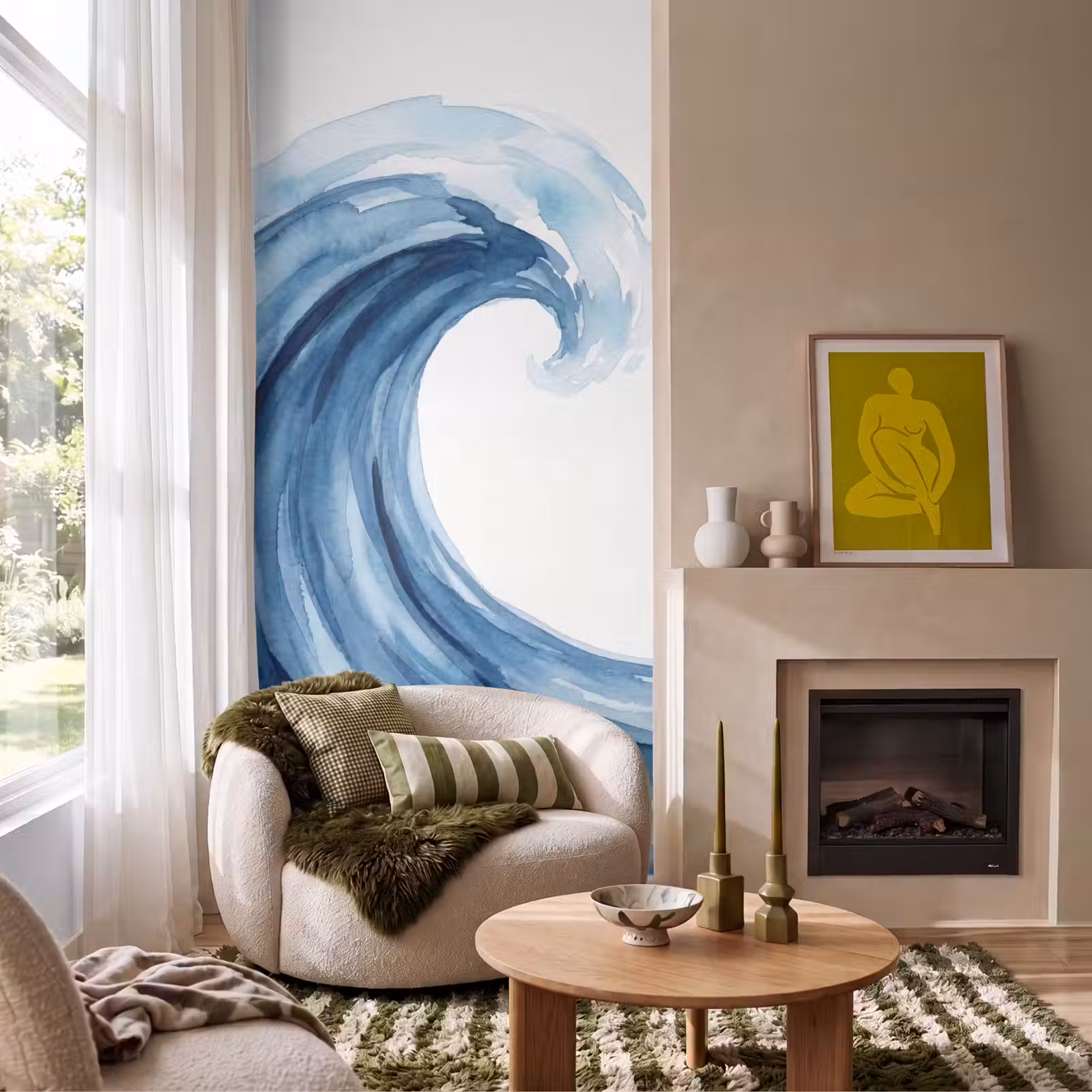 Behang - Water - Beweging - Natuur - Modern - Blauw — 1