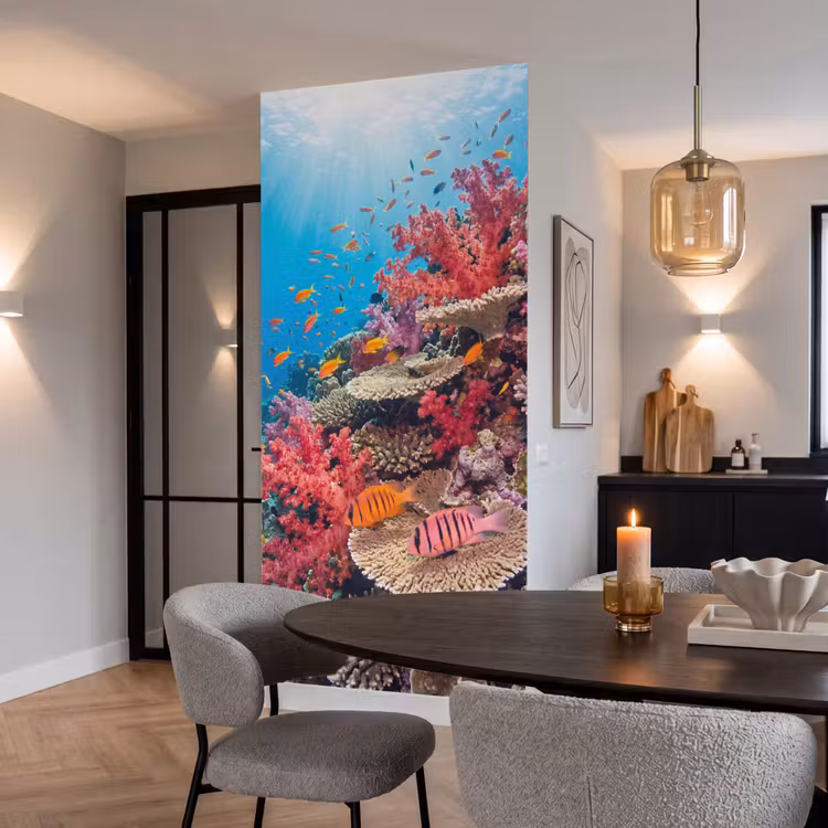 Behang - Koraalrif - Vissen - Onderwater - Tropisch - Rood — 5