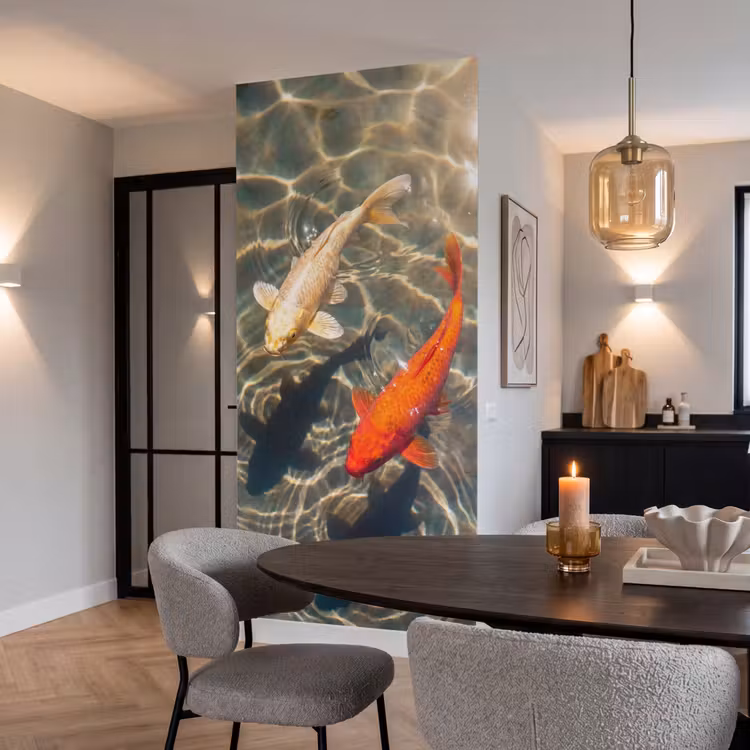 Behang - Vis - Water - Dieren - Oranje - Goud — 5