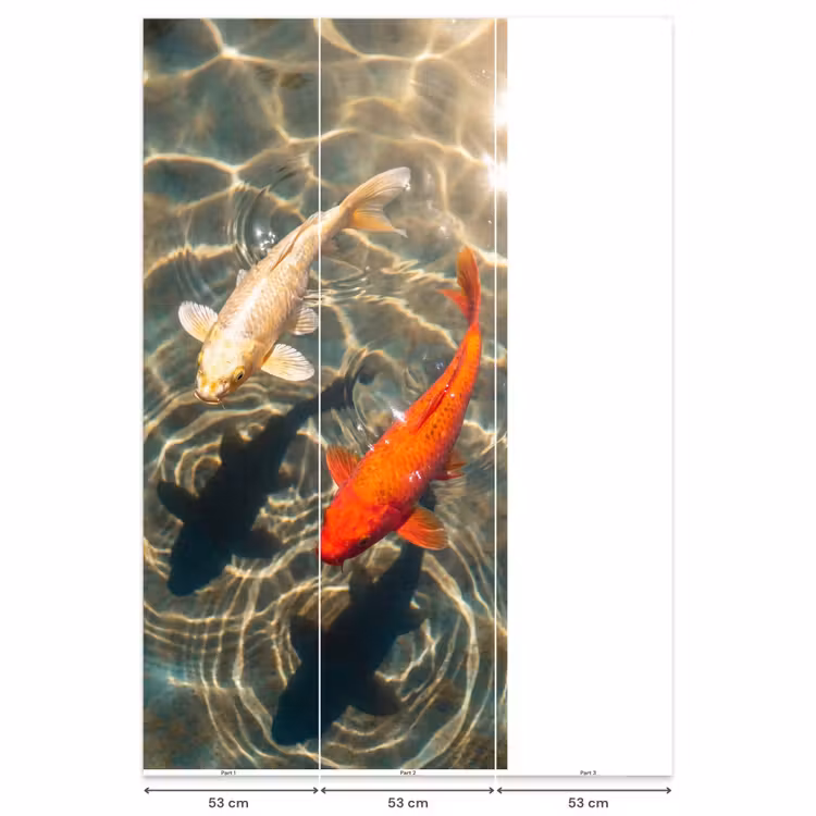 Behang - Vis - Water - Dieren - Oranje - Goud — 6