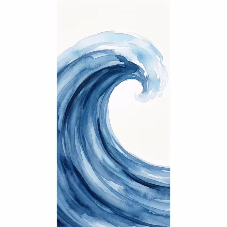 Behang - Water - Beweging - Natuur - Modern - Blauw — 2