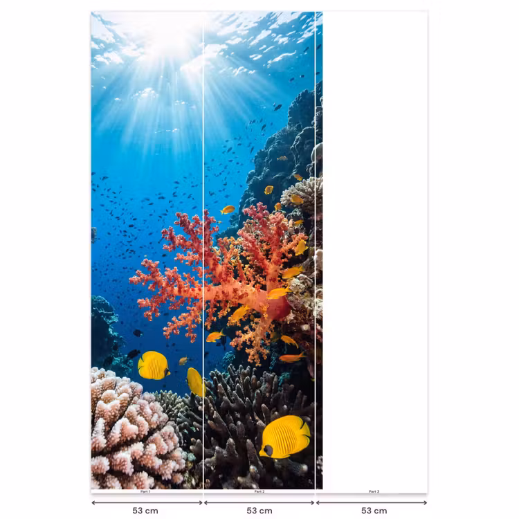 Behang - Zee - Koraalrif - Natuur - Levendig - Blauw — 6