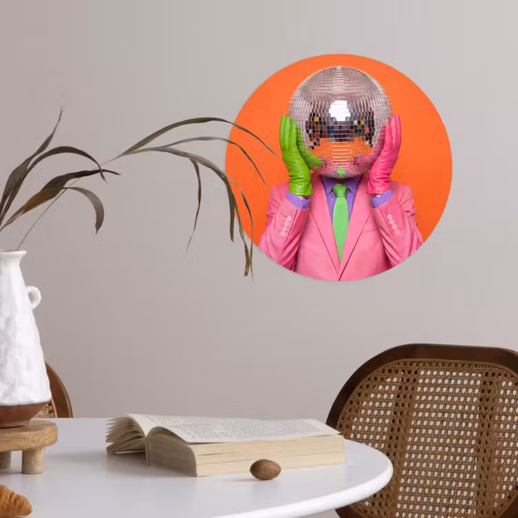 Behangcirkel - Kunst - Disco bal - Kleurrijk - Modern - Studio — 4