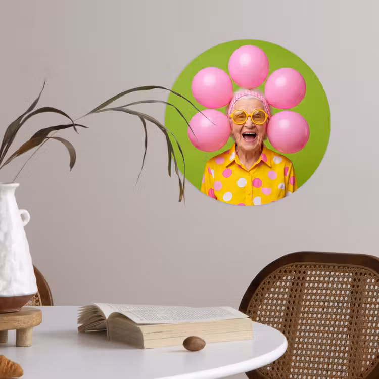 Behangcirkel - Mens - Ballonnen - Feest - Kleurrijk - Roze — 4