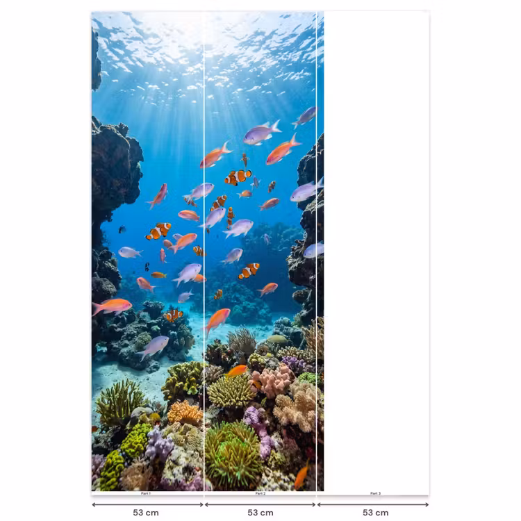 Behang - Vis - Koraalrif - Onderwater - Levendig - Blauw — 6