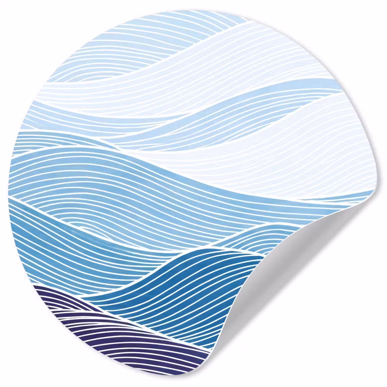 Behangcirkel - Abstract - Golven - Patroon - Blauw - Modern — 1