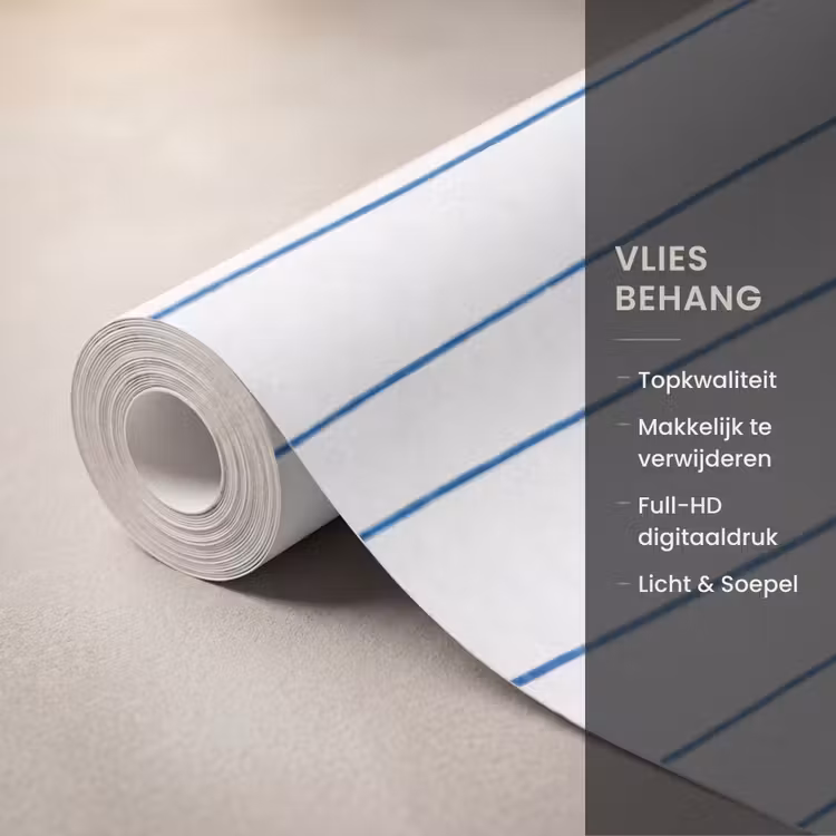 Behang - Golf - Brekende - Natuur - Minimalistisch - Blauw — 3