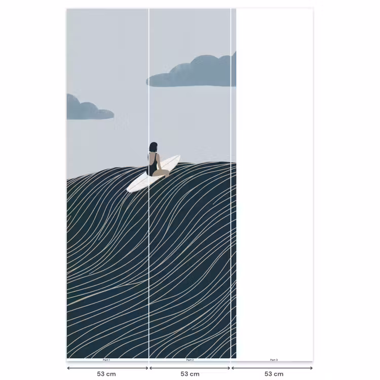 Behang - Persoon - Surfen - Oceaan - Natuur - Modern — 6