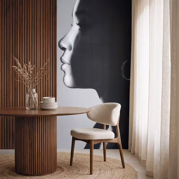 Behang - Vrouw - Profiel - Mensen - Zwart-wit — 4