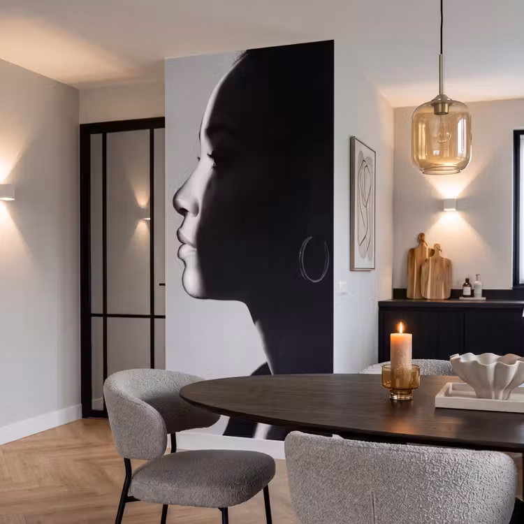 Behang - Vrouw - Profiel - Mensen - Zwart-wit — 5