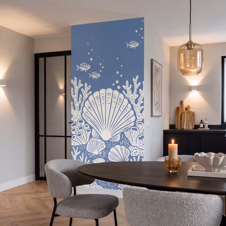 Behang - Zeeleven - Koraal - Schelp - Vis - Illustratie - Onderwater — 5