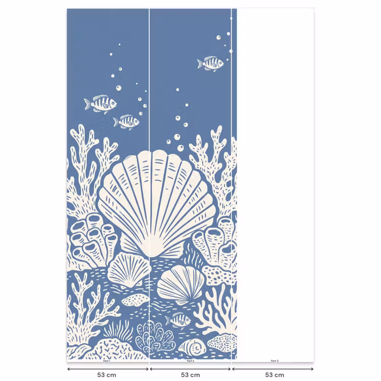 Behang - Zeeleven - Koraal - Schelp - Vis - Illustratie - Onderwater — 6