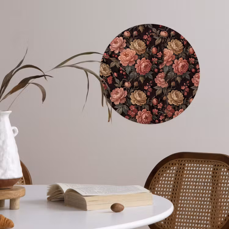 Behangcirkel - Bloemen - Patroon - Natuur - Vintage - Roze — 4