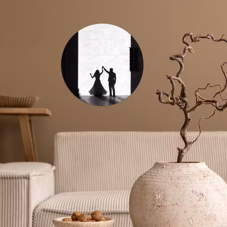 Behangcirkel - Mensen - Schaduw - Dans - Zwart-wit - Liefde — 2