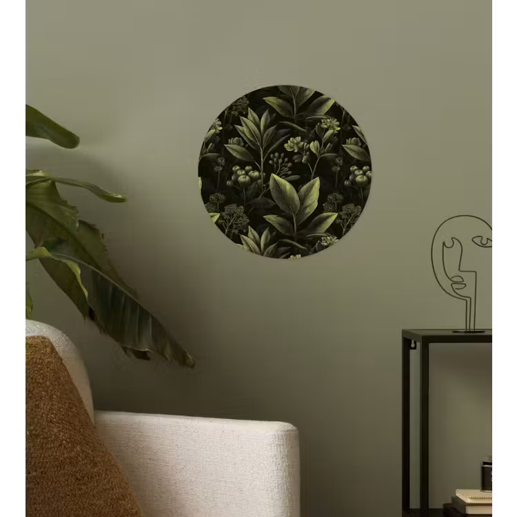 Behangcirkel - Klassiek - Donker - Botanisch - Planten — 3