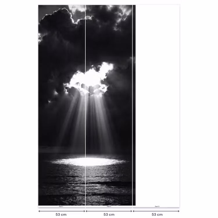 Behang - Licht - Wolken - Zee - Zwart-wit - Natuur — 6