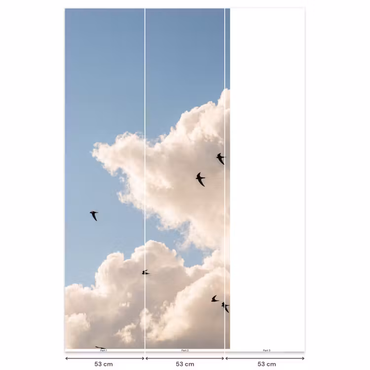 Behang - Vogel - Vlucht - Wolken - Natuur - Blauw — 6