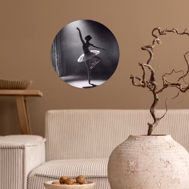 Behangcirkel - Danser - Podium - Zwart-wit - Kunst - Klassiek — 2