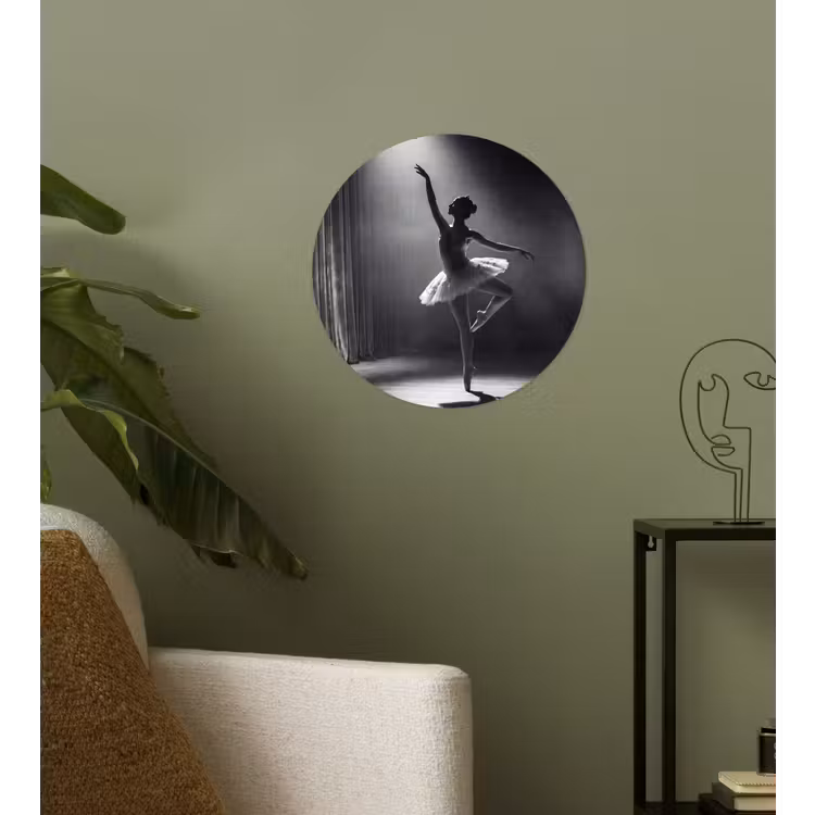 Behangcirkel - Danser - Podium - Zwart-wit - Kunst - Klassiek — 3