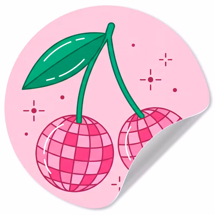 Behangcirkel - Decoratie - Disco-bal - Feest - Roze — 1