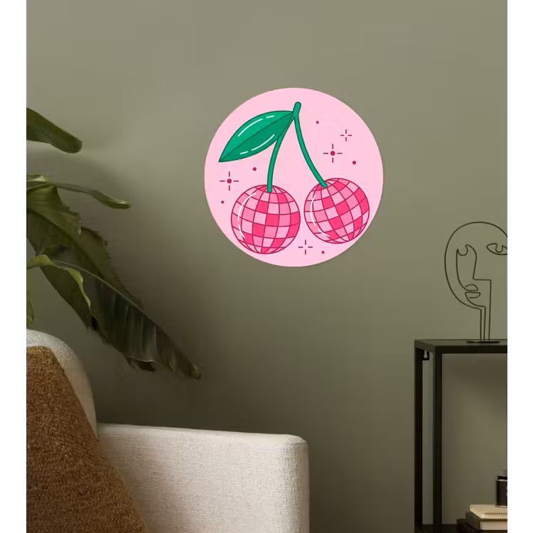Behangcirkel - Decoratie - Disco-bal - Feest - Roze — 3
