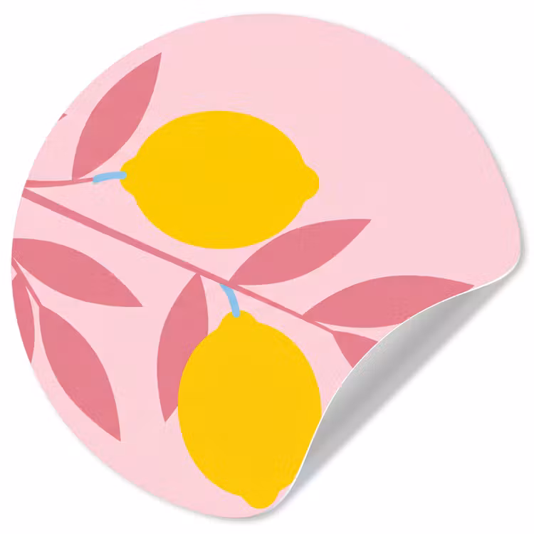 Behangcirkel - Fruit - Tak - Natuur - Abstract - Roze — 1
