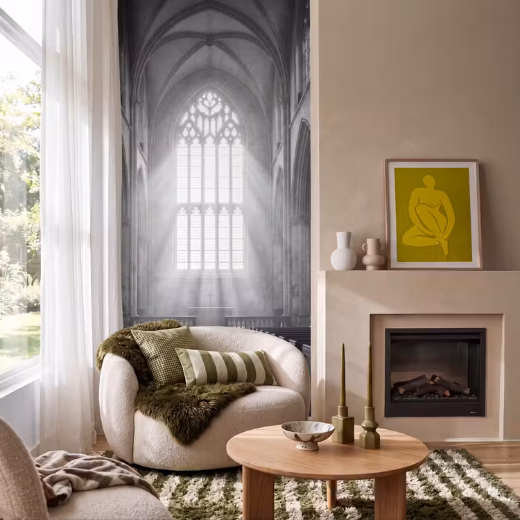 Behang - Kerk - Interieur - Lichtstralen - Architectuur - Klassiek — 1