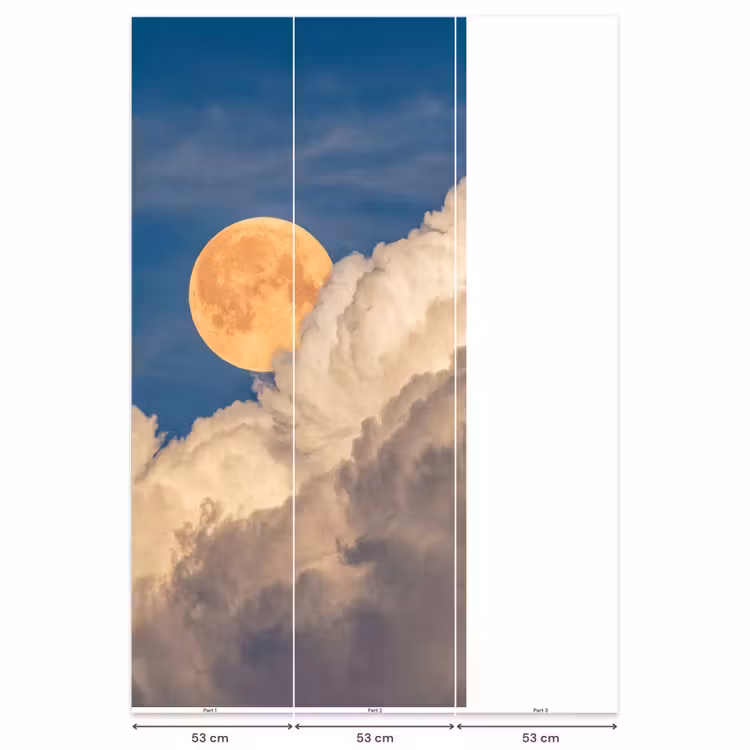 Behang - Maan - Wolken - Natuur - Oranje — 6