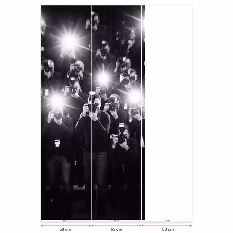 Behang - Mensen - Camera - Flitslicht - Zwart-wit - Media — 6