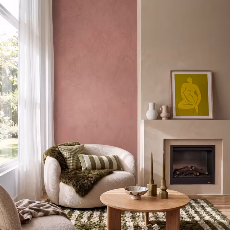 Behang - Textuur - Roodbruin - Grof - Modern — 1