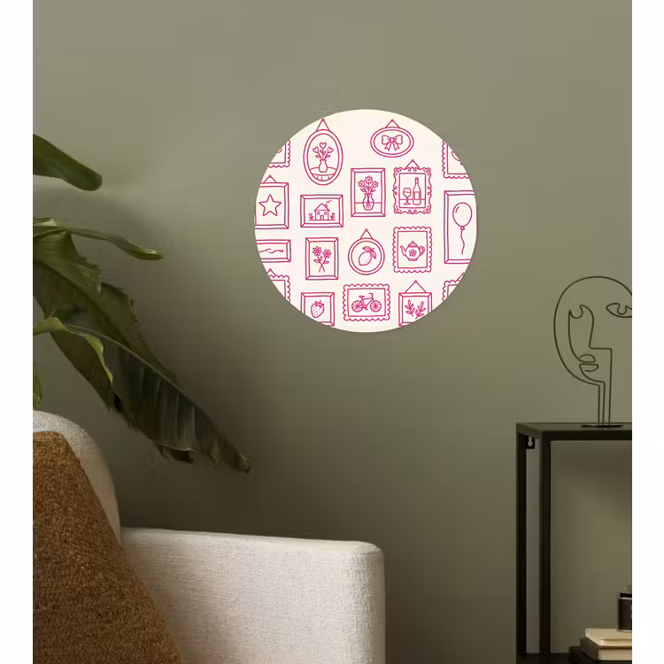 Behangcirkel - Illustratie - Collectie - Kunst - Minimalistisch - Roze — 3