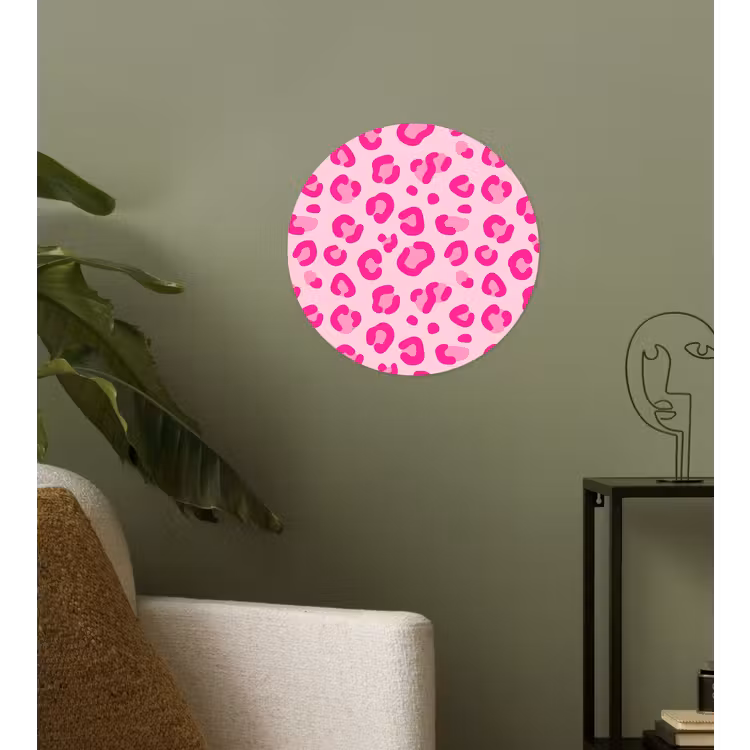 Behangcirkel - Dierenprint - Patroon - Abstract - Modern - Roze — 3
