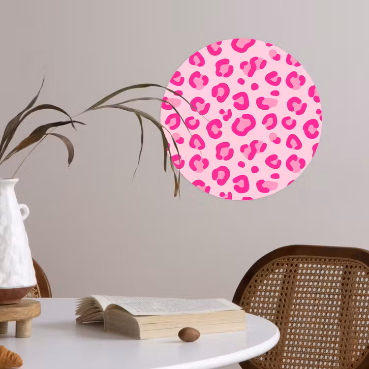 Behangcirkel - Dierenprint - Patroon - Abstract - Modern - Roze — 4