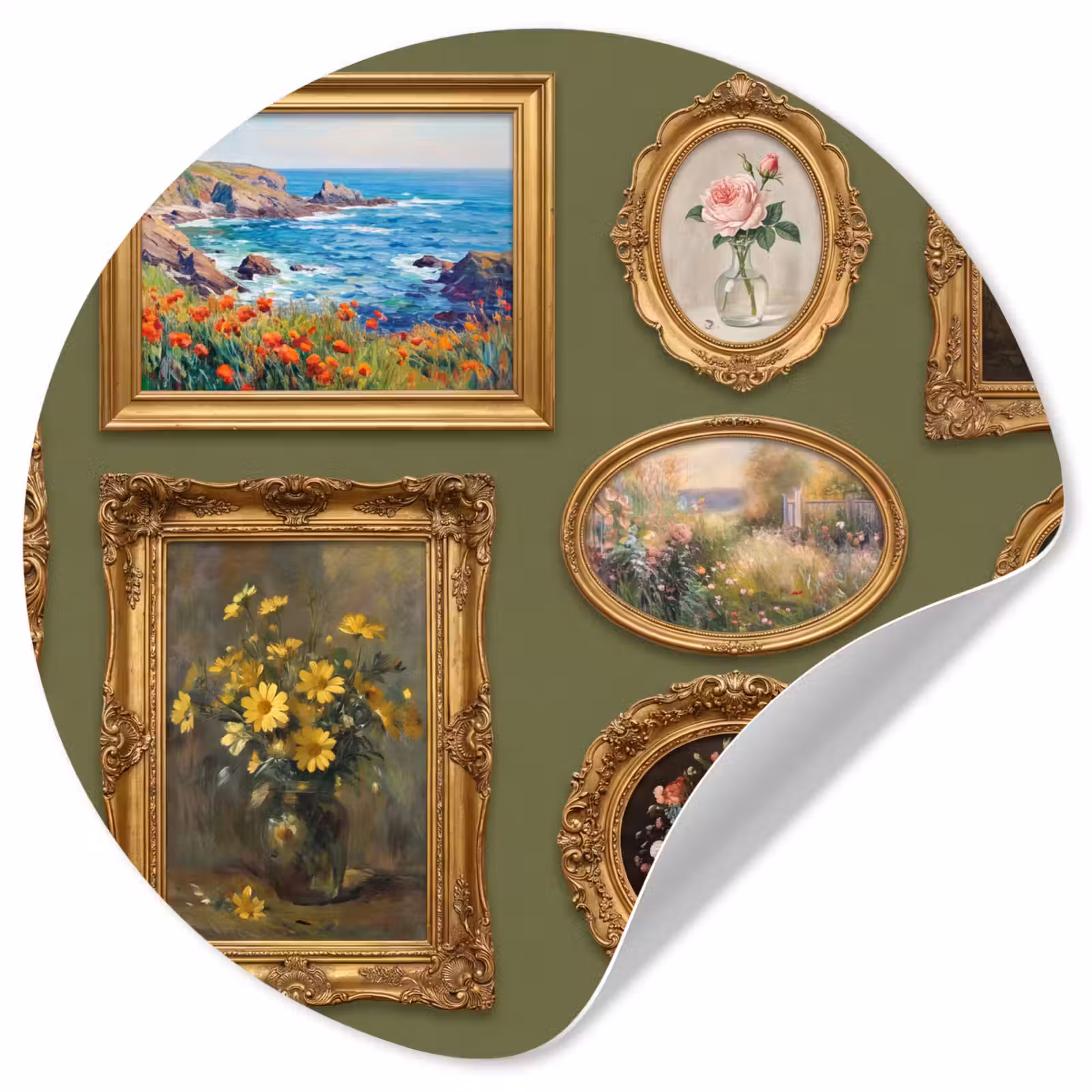Behangcirkel - Hert - Bos - Natuur - Klassiek - Dieren — 1