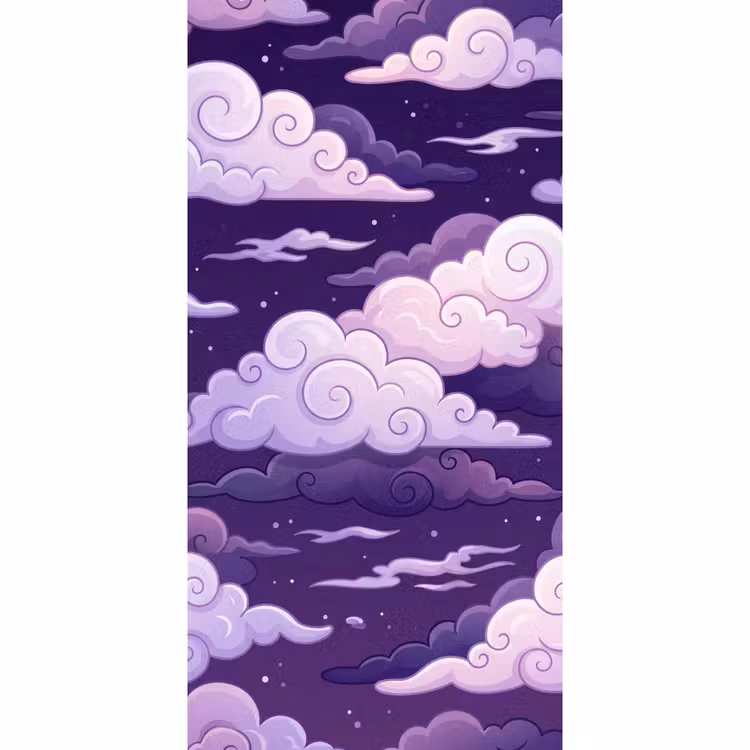 Behang - Wolken - Nacht - Natuur - Abstract - Paars — 2