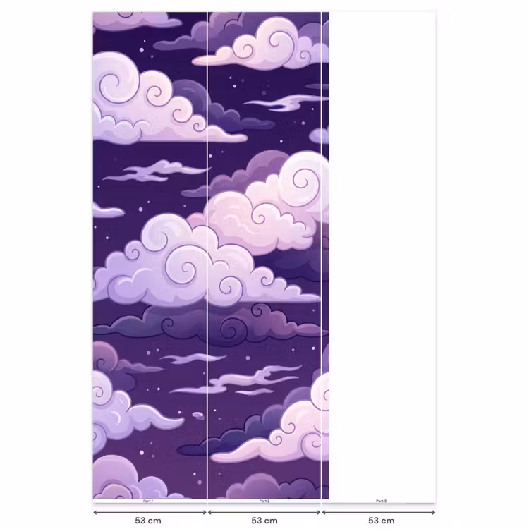 Behang - Wolken - Nacht - Natuur - Abstract - Paars — 6