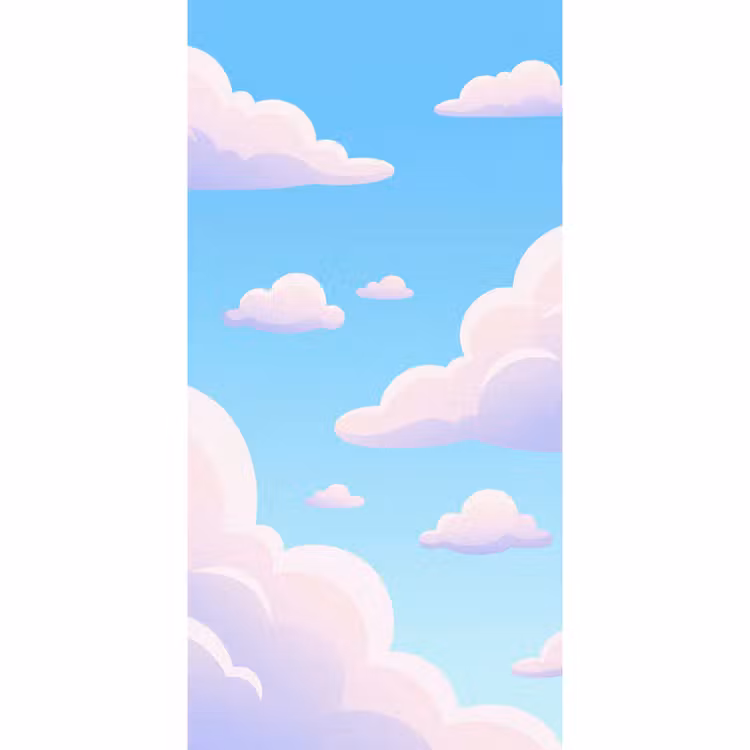 Behang - Wolken - Roze - Blauw - Natuur - Modern — 2