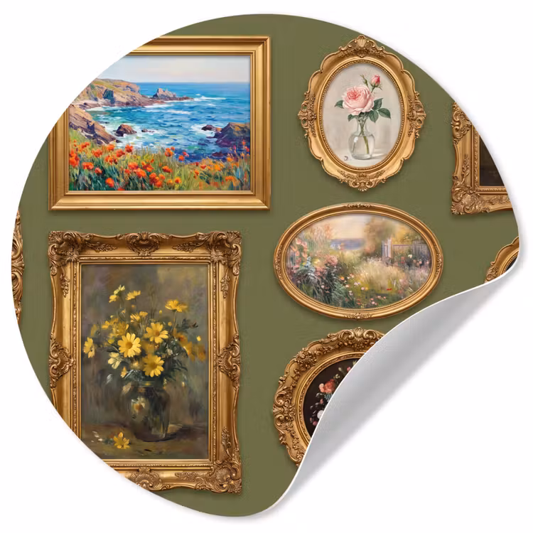 Behangcirkel - Hert - Bos - Natuur - Klassiek - Dieren — 1