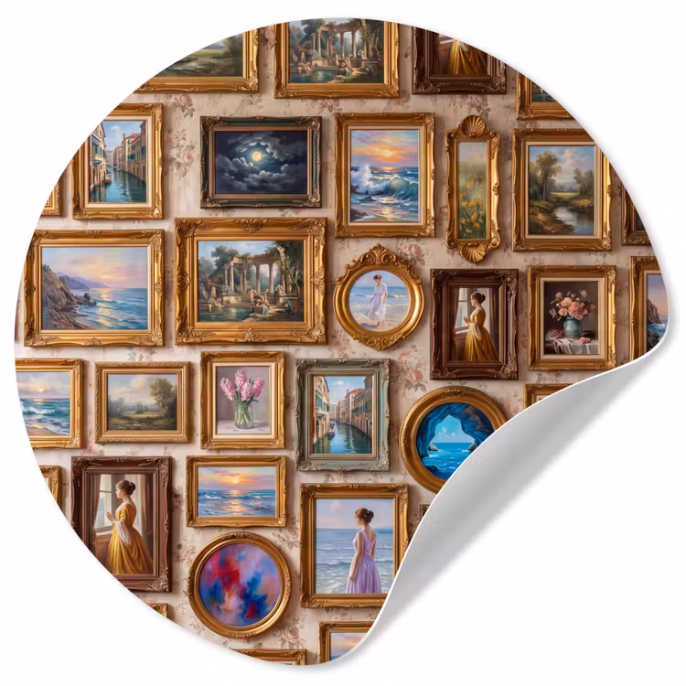 Behangcirkel - Interieur - Kunst - Collectie - Klassiek - Goud — 1