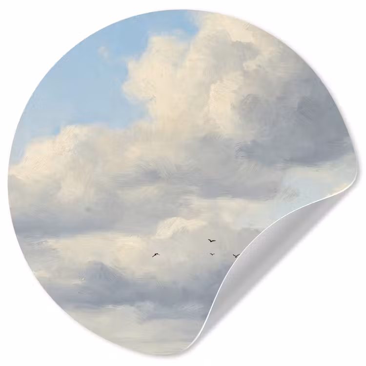 Behangcirkel - Lucht - Wolken - Natuur - Klassiek - Blauw — 1