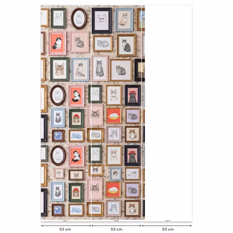 Behang - Kat - Portret - Dieren - Illustratie - Lijst — 6