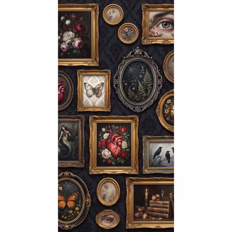 Behang - Kunst - Collectie - Vintage - Klassiek - Donker — 2