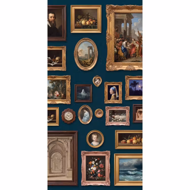 Behang - Kunst - Schilderijen - Decoratie - Klassiek - Groen — 2