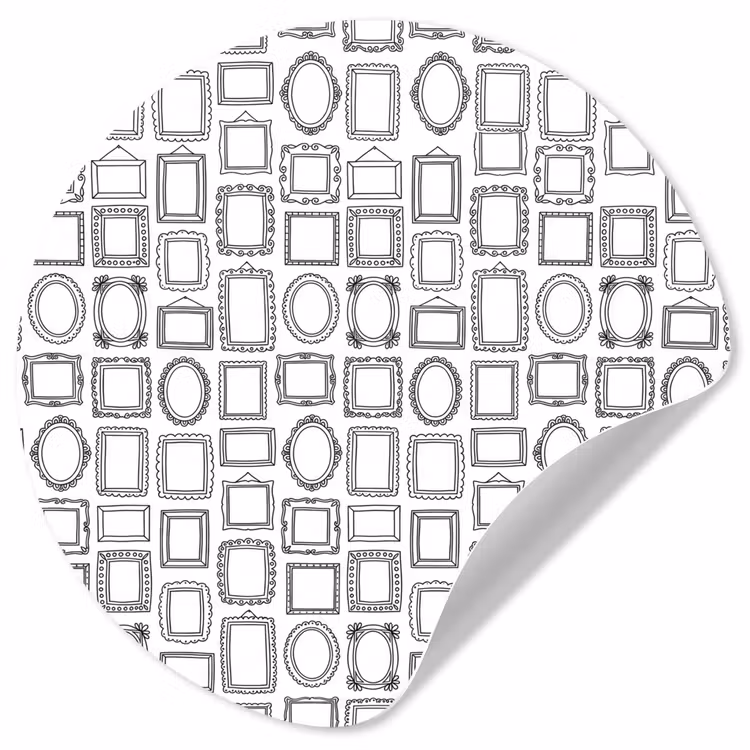 Behangcirkel - Lijsten - Patroon - Decoratie - Schets - Zwart-wit — 1