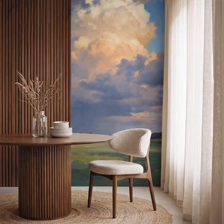 Behang - Lucht - Wolken - Landschap - Modern - Oranje — 4