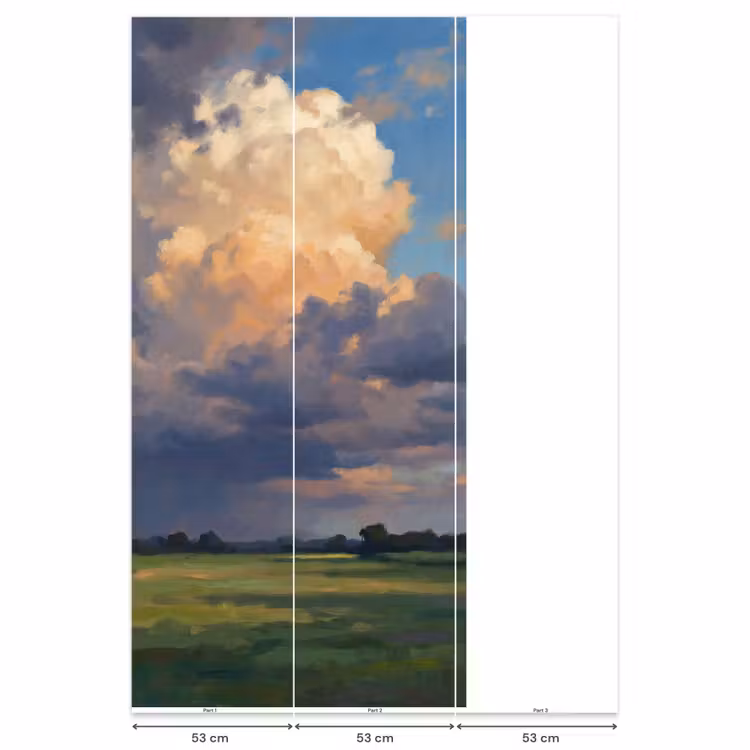 Behang - Lucht - Wolken - Landschap - Modern - Oranje — 6