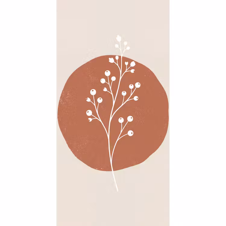 Behang - Plant - Tak - Abstract - Modern - Wit — 2