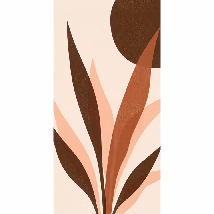 Behang - Planten - Abstract - Natuur - Bruin — 2