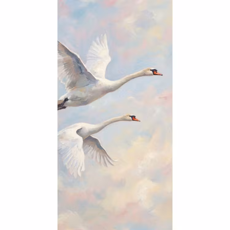 Behang - Vogel - Vliegend - Lucht - Modern - Pastel — 2