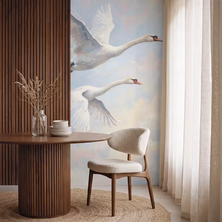 Behang - Vogel - Vliegend - Lucht - Modern - Pastel — 4